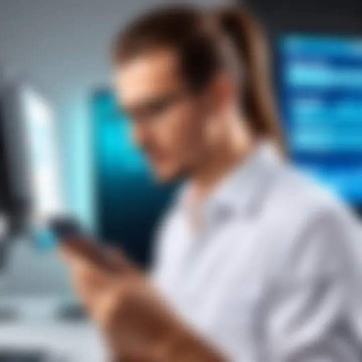 A person browsing mobile service provider options online