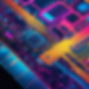 Vibrant AI Abstract Composition A stunning example of AI generated abstract art showcasing vibrant colors and unique patterns.