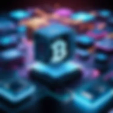 Blockchain Technology Behind NFTs Visual representation of blockchain technology underlying NFTs