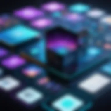 Future Applications of NFTs Across Industries Futuristic depiction of NFT applications across various industries