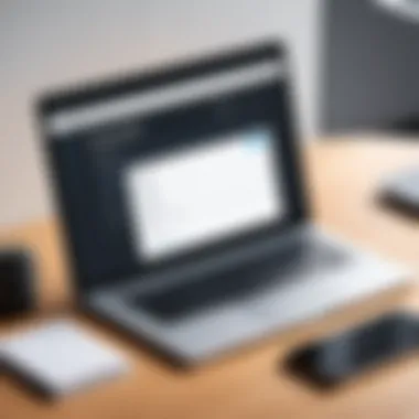 Utilizing Feedback for Improvement Feedback forms and a laptop on a desk