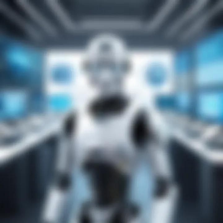 Concept art depicting a society influenced by automation