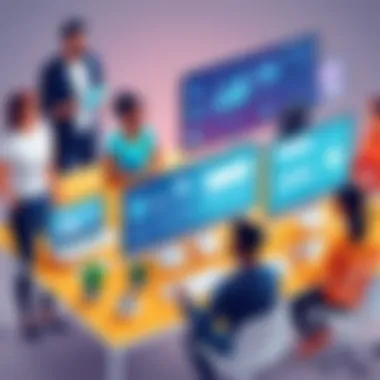 Diversity in Digital Marketing Diverse team engaging in a creative digital marketing project