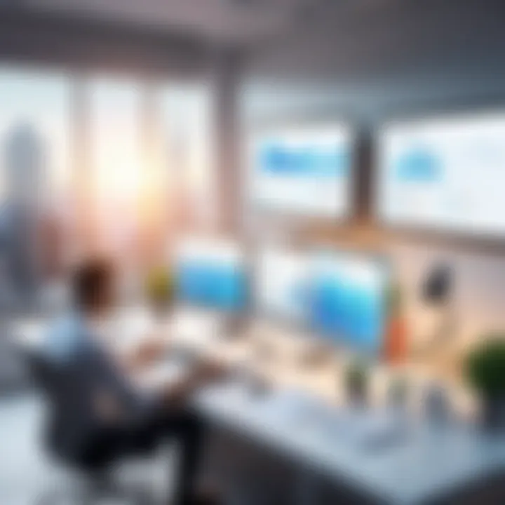 Employee personal development and growth initiatives in a modern office