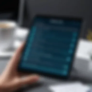 Reference Check Questions Checklist A checklist of reference check questions displayed on a tablet