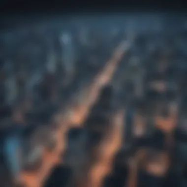Cityscape Night View for Late-Night Tech Work Cityscape Night View
