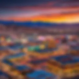 Cityscape of Reno at sunset