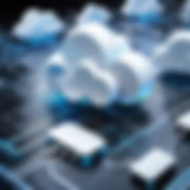 Visual depiction of scalable infrastructure in the cloud