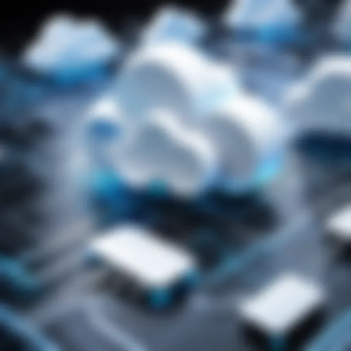 Visual depiction of scalable infrastructure in the cloud