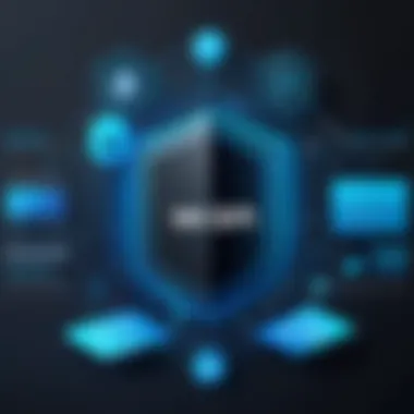 Security Aspects of Web Hosting A diagram illustrating security considerations in web hosting