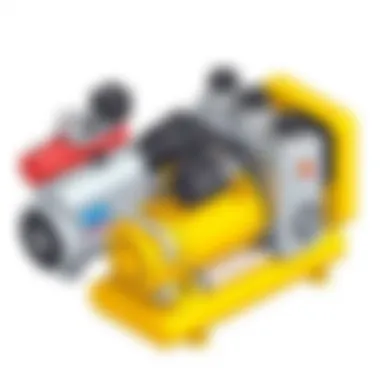 Diverse Types of Air Compressors Detailed illustration of various types of air compressors