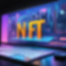Illustration showcasing the concept of NFTs in digital art