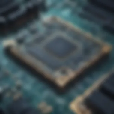 Intricate Circuitry in Computer Engineering Illustration of intricate circuit board design