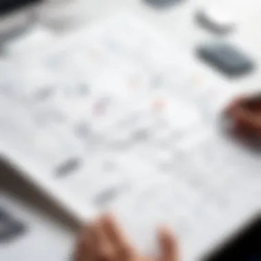 User Journey Mapping A sketch of a user journey map for product design