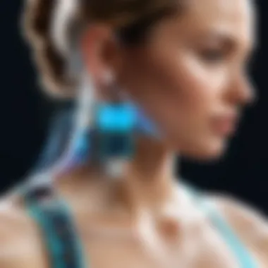 A close-up of wearable technology highlighting health and connectivity features.