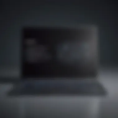 Cutting-Edge Laptop Display Illustration of a modern laptop with a blank screen