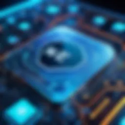 A futuristic digital artwork symbolizing the essence of NFTs