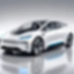 Sleek electric vehicle showcasing modern design and technology