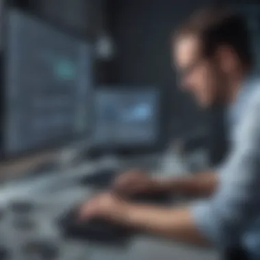 Data Analysis in Calibration Engineering Calibration engineer analyzing data on digital interface