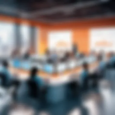 Collaboration in Data-Driven Teams Diverse data professionals collaborating in a modern office