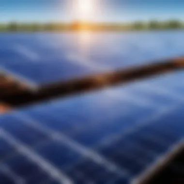 Innovative Solar Panel Technologies in Dayton Solar panels under bright sunlight showcasing renewable energy technology