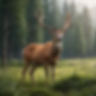 Majestic Deer in Tranquil Landscape Majestic Deer in Tranquil Landscape