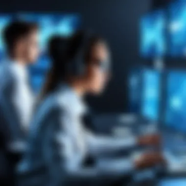 Diverse Professionals in Virtual Training Diverse professionals engaged in a virtual training program