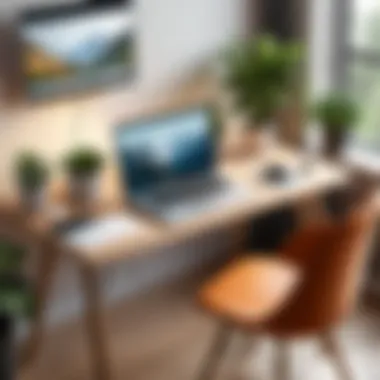 Creating Your Ideal Remote Workspace A serene home office setup with a laptop and plants.