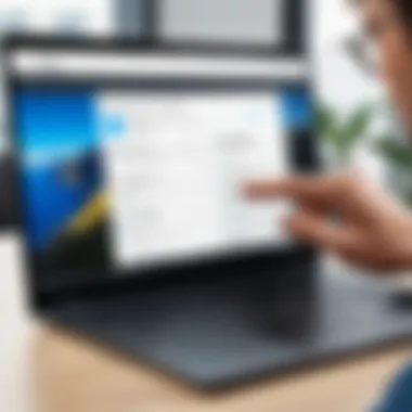 Exploring Job Listings in the Remote Job Market A close-up of a person using a laptop with job listings on the screen.