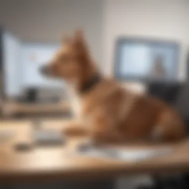 Dog Enhancing Workplace Productivity