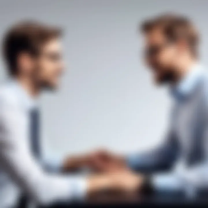 Interviewer and candidate in a fruitful discussion