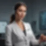 Sophistication in Customer Service Attire Elegant attire in a professional setting