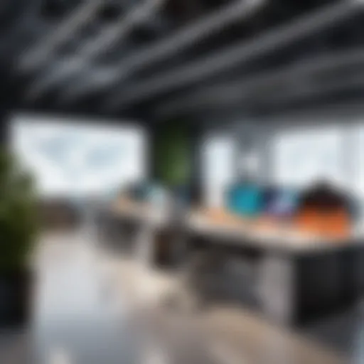 Innovative office environment showcasing collaboration and creativity.