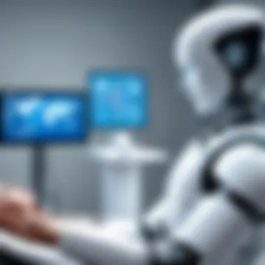 Revolutionizing Healthcare with Robotics A healthcare robot interacting with patients in a clinical environment