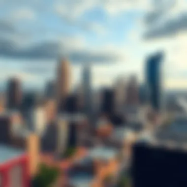 Atlanta's High-Tech Skyline A panoramic view of Atlanta's skyline showcasing high-tech buildings.