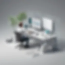 Elegant career growth illustration