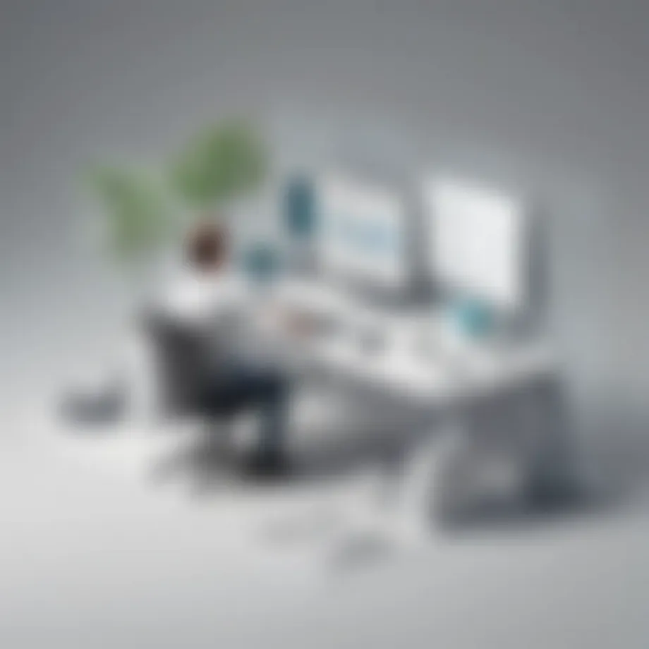 Elegant career growth illustration