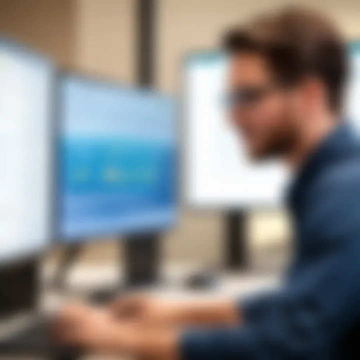 An employee engaged in professional development training, highlighting growth opportunities.