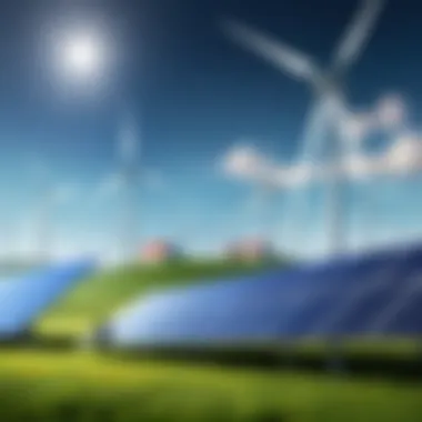 Renewable Energy Vision A view of renewable energy sources, symbolizing the future of the energy sector.