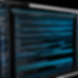 A detailed view of COBOL code on a computer screen showcasing legacy programming.