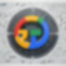 An intricate visual representation of various coding languages used by Google