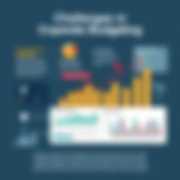 An infographic depicting challenges in corporate budgeting