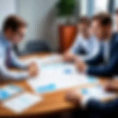 Venture Capital Strategy Session A close-up of venture capital executives engaging in a strategy discussion.
