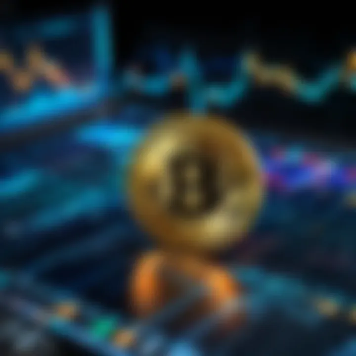 Graphical representation of cryptocurrency market volatility