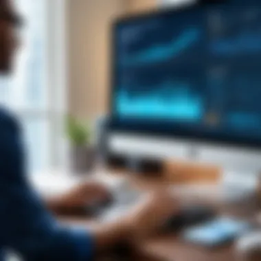 Strategic Healthcare Data Analysis An individual analyzing healthcare data in Ann Arbor