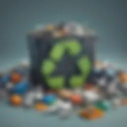 Abstract representation of sustainable waste management practices