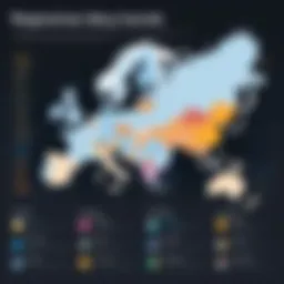 Graph showing salary trends for back end web developers across regions