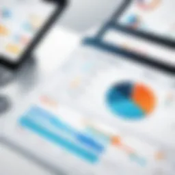Illustration depicting project management progress chart analysis