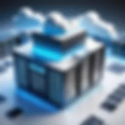 Illustration of cloud server architecture