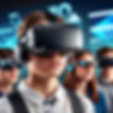 Students Engaging with VR Technology Students engaging with VR technology